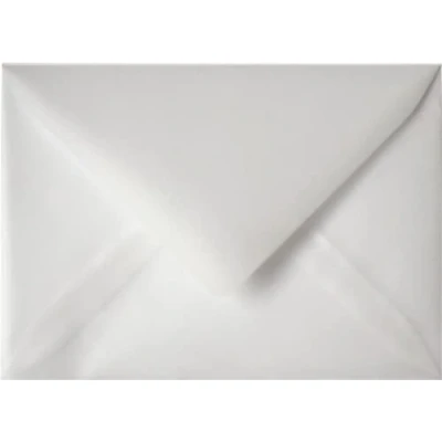 Imagen de Netuno 25 sobres transparentes, DIN B6, 125 x 175 mm, 110 g, color blanco dorado, elegantes, para Navidad, Pascua, invitaciones de boda, transparentes