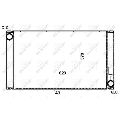Imagen de NRF 53731 Radiador, refrigeración del motor Aluminio 623 378 40 Aletas soldadas BMW: 5 Berlina, Touring