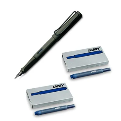 Imagen de Lamy Safari Umbra Füllhalter 1203065 Kunststoff M (+ 10 Patronen blau)