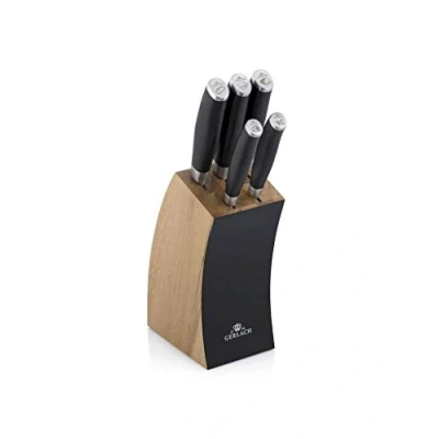 Imagen de Gerlach G02 991AM ZENB 05PU S2S1 01 Juego de cuchillos cocina en bloque Deco 01, acero inoxidable