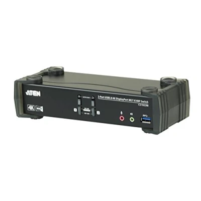 Imagen de ATEN Desktop KVM 2 Port USB 3.0 4K DISPLAYPORT MST KVMP SWIT CS1922M, Ultra HD, 4096 X 2160 Pixeles, 60 HZ, USB, HDMI/DISPLAYPORT