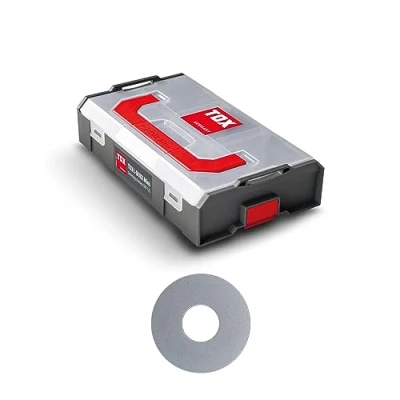 Imagen de TOX L BOXX Surtido de miniarandelas DIN 125, adaptables individualmente, apilables y enclavables, incluidas arandelas diferentes dimensiones, 900 unidades, 094903200