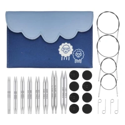 Imagen de KnitPro Set de Agujas Intercambiables Nova Pares Alfileres Circulares 8x10cm con Accesorios Deluxe para Principiantes, Profesionales y Regalo