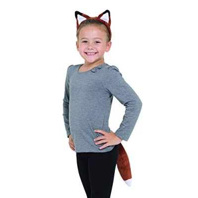Imagen de Bristol Novelty DS159 Disfraz infantil de gato, granate, juego orejas y cola, unisex, talla única Halloween