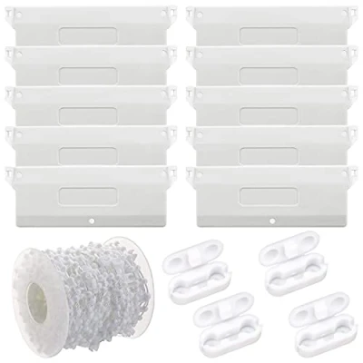 Imagen de Persiana Vertical Kit de Contrapeso Cortina Persianas Verticales 10 PCS 127 mm Contrapesos con Cadena Conectores para Cortinas Accesorios
