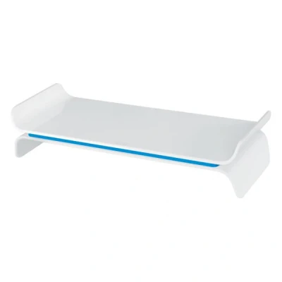 Imagen de Leitz 65040036 Soporte para monitor ajustable Ergo WOW, dos alturas seleccionables, Azul/Blanco