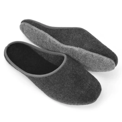 Imagen de Pantoffelmann Pantuflas de casa con suela fieltro I cómodas Cálidas y transpirables zapatillas unisex hombre &amp; mujer gruesa
