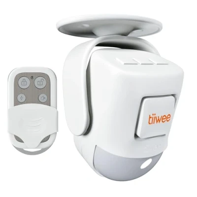 Imagen de tiiwee X4 Detector de Movimiento PIR Alarma con Mando a Distancia 120 dB Ampliable