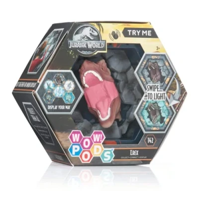 Imagen de WOW! PODS Colección Jurassic World Dominion Tyranosaurus Rex Figura Coleccionable con luz y Sensor de Movimiento (Deqube 918JUR102404)