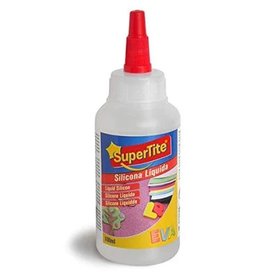 Imagen de Silicona Liquida Botella 100 ml. Uso Escolar/Oficina. No Toxica Con Aplicador y Tapón