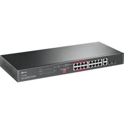 Imagen de TP Link Switch PoE TL SL1218MP de 16 Puertos 10/100Mbps y 2 Gigabit no gestionados