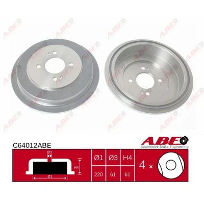 Imagen de ABE C64012ABE Tambor de Freno sin cojinete rueda Eje trasero