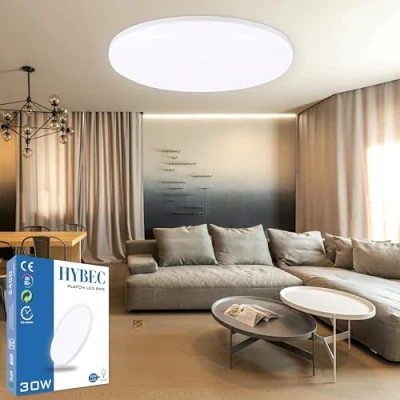 Imagen de HYBEC Downlight LED Techo Superficie, Plafones Para LED, Plafon Cocina, Lampara Baño Techo, Baño, Lámpara de 30W (Pack 1)
