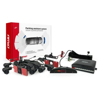 Imagen de AMiO LED 02256 Sistema de asistencia aparcamiento con taladro delante y detrás sensor, instrucciones montaje 8