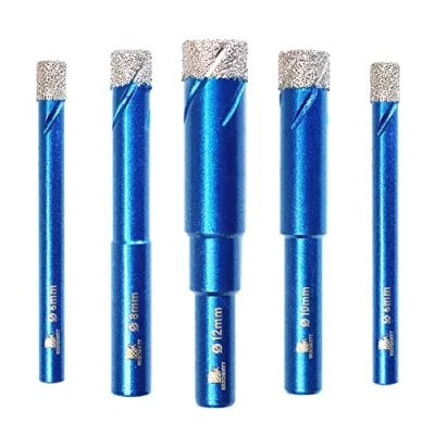 Imagen de BRSCHNITT brocas de diamante con Vástago 6/6/8/10/12mm, 5pcs Juego Para Cerámica, Granito, Porcelana, Azulejos, Gres fino