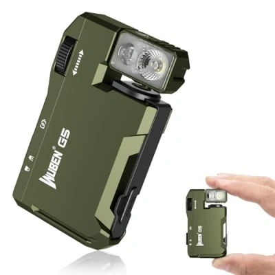Imagen de WUBEN G5 Linternas Led Alta Potencia 400 Lúmenes, Linterna Recargable USB RGB Potente, Pequeña a Pilas, IP68 Impermeable Portátil Flashlight Emergencia Camping（Negro）