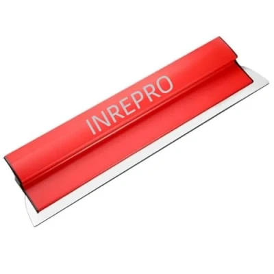 Imagen de INREPRO Espátula Pladur Profesiona 0.35 mm de superficie acero inoxidable para alisar paneles yeso Espatula Masilla Enlucido Paredes y Techos (60 cm)