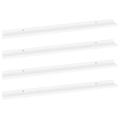 Imagen de vidaXL 4X Estantes de Pared Repisa Flotante Balda Estantería Salón Sala Estar Estudio Exhibición Colgante Decoración Blanco 100x9x3 cm