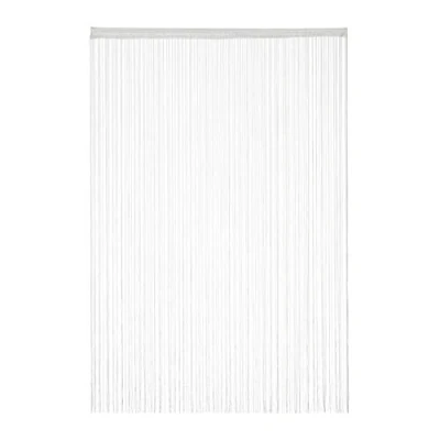 Imagen de Relaxdays Cortina de Hilos, para Cortar, con Pasador, Puertas y Ventanas, 145x245 cm, Blanca