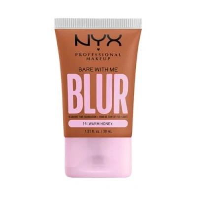 Imagen de NYX Professional Makeup Bare with Me Blur Skin Tint, Base de maquillaje difuminadora, Hidratación hasta 12H, Acabado Mate, Tono: Warm Honey