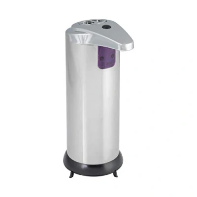 Imagen de axentia 133172 Dispensador Automático de jabón Líquido 250 ml, Dosificador con Sensor, Sin Contacto Acero Inoxidable, Plateado