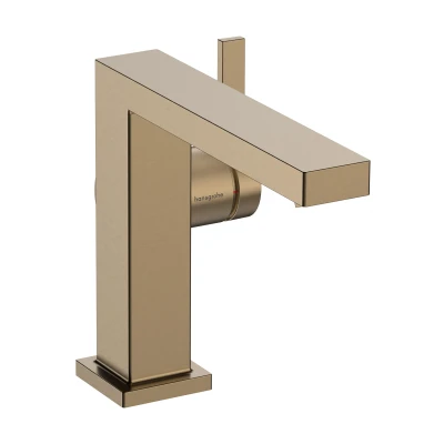 Imagen de hansgrohe Tecturis E Fine grifo lavabo con vaciador automático, ahorro de energía (CoolStart), monomando 133 mm, mezclador agua (EcoSmart+), bronce cepillado, 73023140
