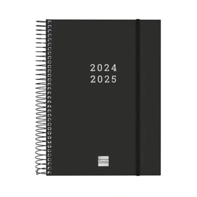 Imagen de Finocam Agenda Espiral 18 Meses 2024 2025 Semana Vista Horizontal Julio Diciembre (18 meses) Negro Internacional