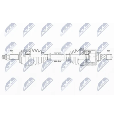 Imagen de NTY NPW NS 150 Árbol de Transmisión Eje delantero, izquierda 670 automática NISSAN: Qashqai 2