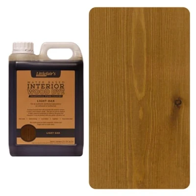 Imagen de Littlefair&#039;s Tinte para Madera 5ltr Acabado Premium, Fácil de Usar y Limpiar Basado en Agua, Seguro Ecológico Disponible Muchos Colores Color: Roble claro