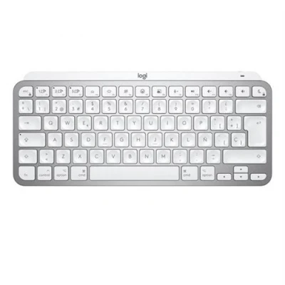 Imagen de Logitech MX Keys Mini for Mac Teclado inalámbrico minimalista, Compacto, Bluetooth, Teclas retroiluminadas, USB C, Compatible con Macbook Pro, Air, iMac, iPad, QWERTY Español Gris claro