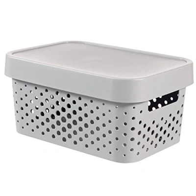 Imagen de CURVER Infinity 04760 099 00 Caja de almacenaje con Tapa, plástico, 26,8 x 18,6 12,4 cm, 4,5 l, Color Blanco