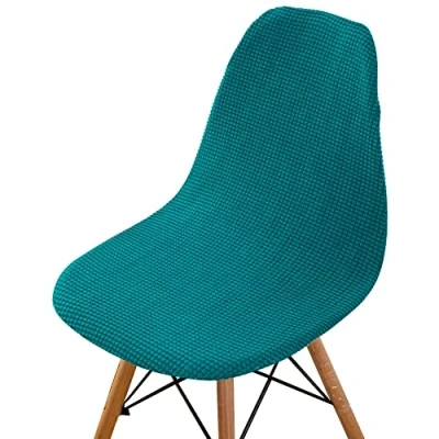 Imagen de Highdi Fundas para Sillas de Comedor Escandinavo, 1/2/4/6 Piezas Funda Pana Jacquard Estilo Nórdico Cubierta Protectora Sin Brazos Cocina Oficina (Azul Pavo Real,4 Piezas)