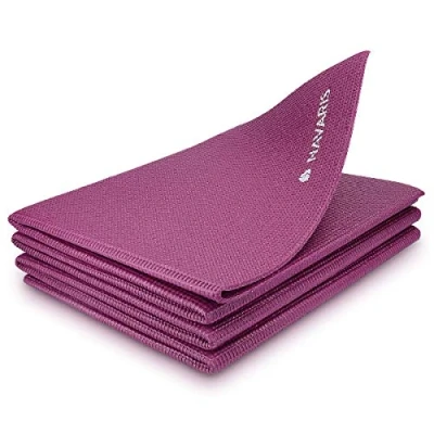 Imagen de Navaris Esterilla de Yoga Antideslizante Colchoneta Gimnasia Plegable 173 x 61 0.4 CM Alfombra Entrenamiento Deportes Pilates