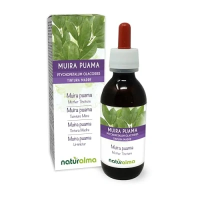 Imagen de Muira puama (Ptychopetalum olacoides) cortezas Tintura Madre sin alcohol Naturalma Extracto líquido gotas 120 ml Complemento alimenticio Vegano