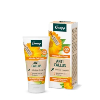 Imagen de Kneipp, Crema Anti Callos, con Extracto de Caléndula Naranja, Aceite Jojoba, Pantenol y Vitamina E, Adecuado para Pies Talones Secos o Agrietados, Efecto Refrescante Desodorante, 50ml