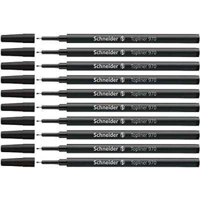 Imagen de Schneider Topliner 970 Recambio para rotulador de punta fina 911 (0,4 mm, 10 unidades), color negro