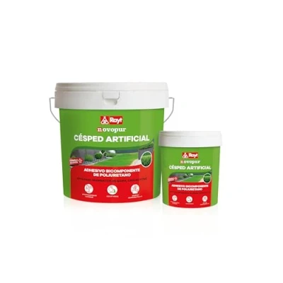 Imagen de Rayt 1315 70 Novopur Adhesivo bi componente de poliuretano para césped artificial y también pavimentos goma, caucho PVC. Color verde. Secado en 30 minutos. 1,125 kg