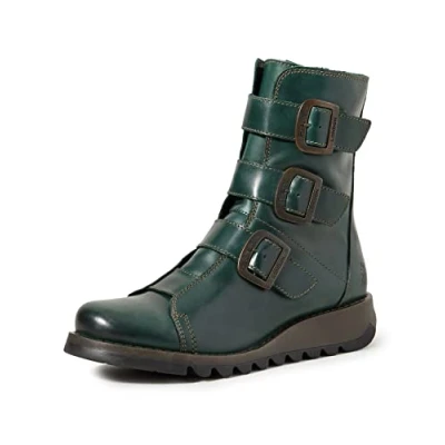 Imagen de Fly London Scop110fly Botas Estilo Motero Mujer, Verde Petroleo 005, 38 EU