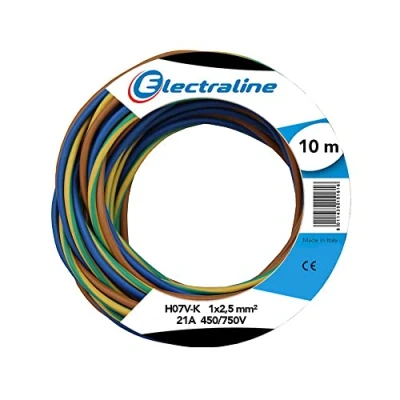 Imagen de Electraline 25149, H07V K Cable, Sección 1x2.5 mm, 10m, Multicolor