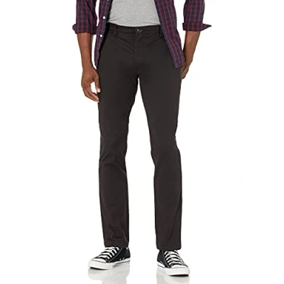 Imagen de Amazon Essentials Pantalón Chino Elástico, Cómodo, Lavado y de Ajuste Ceñido (Previamente Goodthreads) Hombre, Negro, 38W / 28L