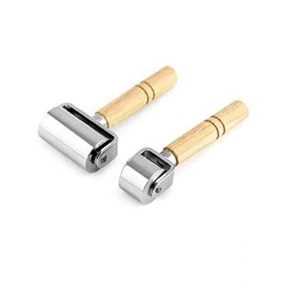 Imagen de QWORK® 60 mm y 26 rodillo de cuero, rodillos presión para pegamento laminación procesamiento cuero DIY