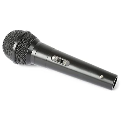 Imagen de FENTON DM100 Micrófono Dinámico con Cable XLR de 3 Metros y Clavija Jack 6,3 mm, Microfono Karaoke, DJ, Vocal, Presentaciones, Conferencias, Color Negro