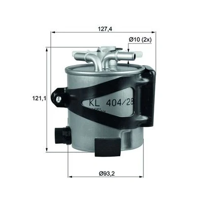 Imagen de MAHLE ORIGINAL KLH 44/25 Filtro Combustible de tubería 10 con soporte RENAULT: MEGANE 3 Grandtour, 2, SCENIC 2
