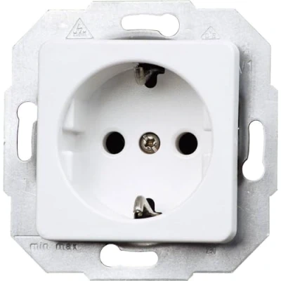 Imagen de Kopp Europa unidireccional para uso doméstico, 250 V (16 A), IP20, toma de seguridad sin mayor protección contacto, empotrada, fácil montaje en pared, blanco ártico, 113613087