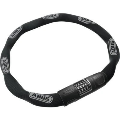 Imagen de ABUS candado de cadena 8808C robusto combinación acero especialmente endurecido números fáciles leer con tapa nivel seguridad 9 110 cm negro