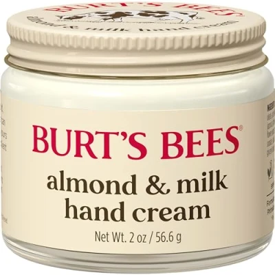 Imagen de Burt&#039;s Bees Crema de manos almendras y leche, para muy secas, hidratante con aceite dulces cera abejas, 56.6 gramos