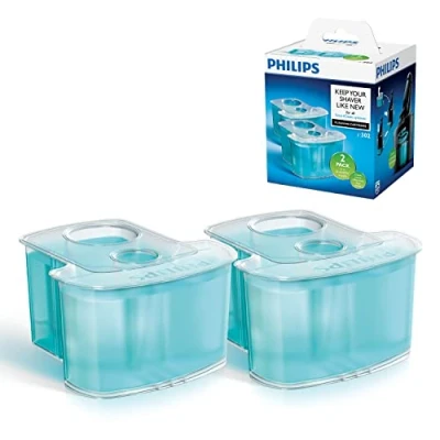 Imagen de Philips JC302/50 Cartuchos de limpieza con sistema filtro dual y lubricacion activa, refrescantes, 2 unidades