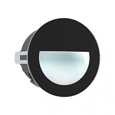 Imagen de Eglo LED lámpara empotrada de exterior Aracena, foco empotrado cristal, plástico, aluminio en negro y transparente, iluminación exterior, IP64, diámetro 12,5 cm