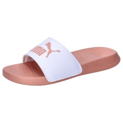 Imagen de PUMA Popcat 20, Slide Sandal Unisex Adulto, White Deeva Peach, 49.5 EU