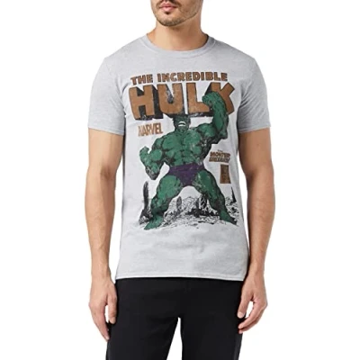 Imagen de Marvel Hulk Rage Camiseta, Gris (Grey Marl SPO), Large (Talla del Fabricante: Large) para Hombre